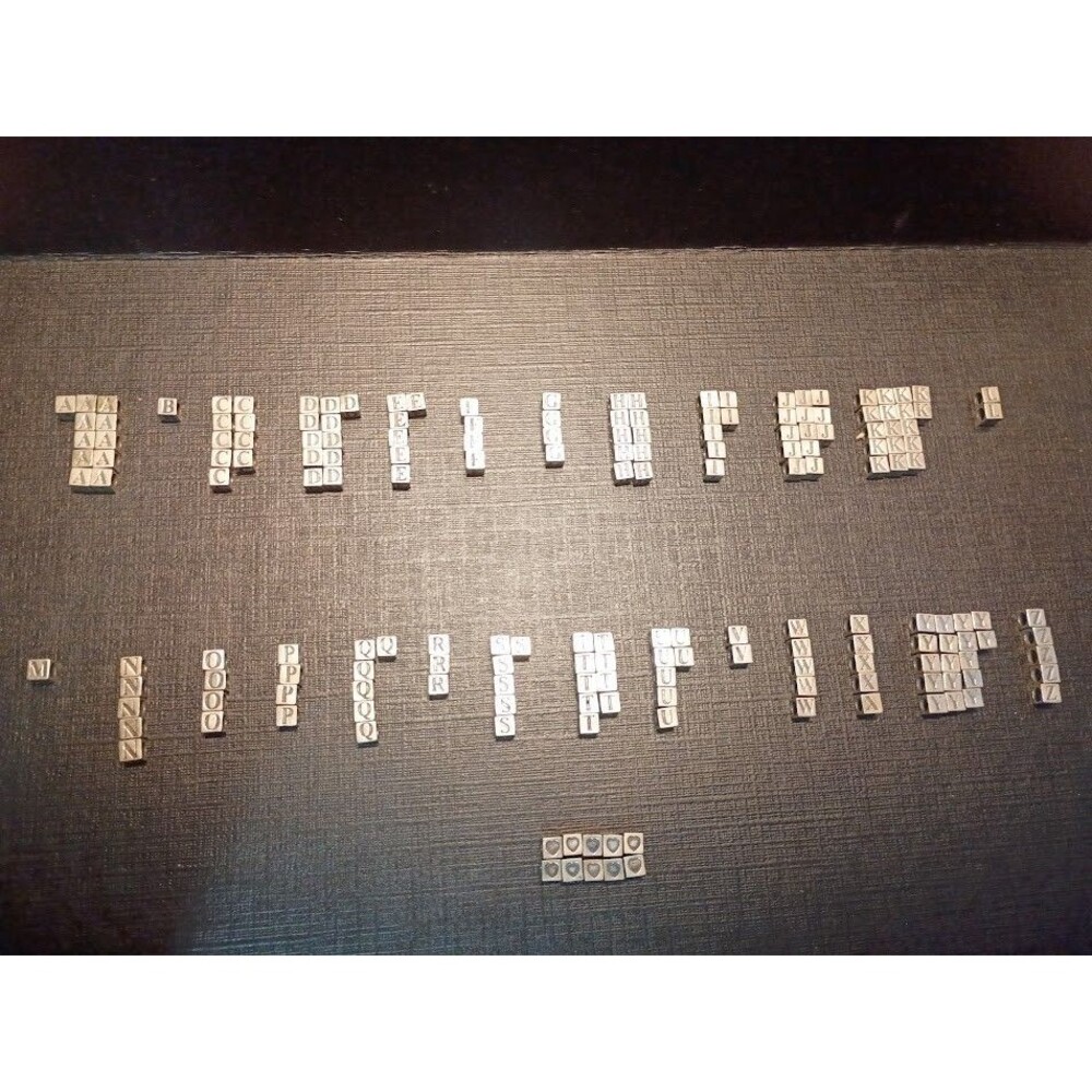 925 Sterling Silver Letter Bead Heart Bead Alphabet Charm Large Hole 5mm DIY